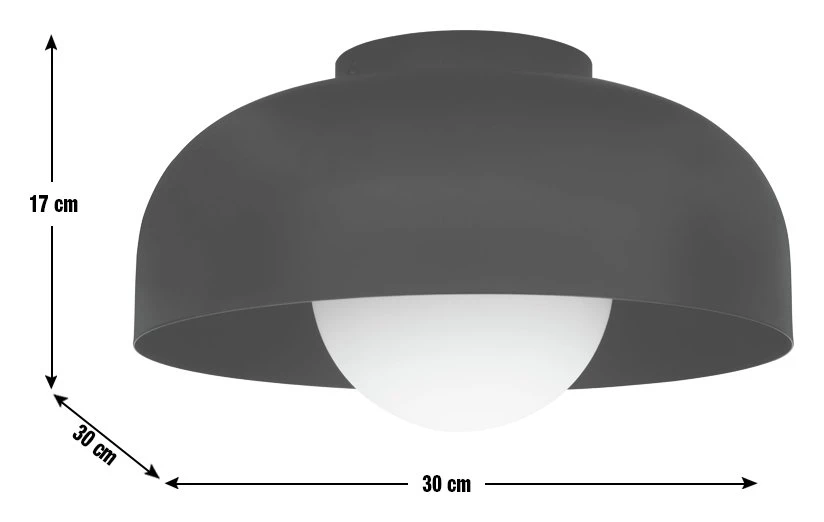 Habitat Modern Globe Metal Bathroom Ceiling Light - Black 5 Habitat Modern Globe Metal Bathroom Ceiling Light - Black - Image 3
