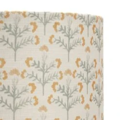 Habitat Floral Print Faux Linen Shade - Cream And Orange -Habitat 1233663 R Z003A