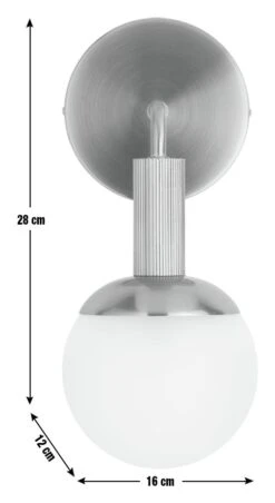 Habitat Ribbed Metal Bathroom Wall Light - Gold 9 Habitat Ribbed Metal Bathroom Wall Light - Gold -Habitat 1233742 R E001