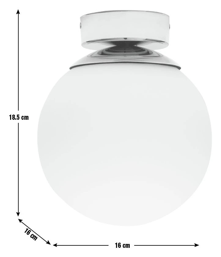 Habitat Opal Glass Bathroom Flush Ceiling Light - White 5 Habitat Opal Glass Bathroom Flush Ceiling Light - White - Image 3