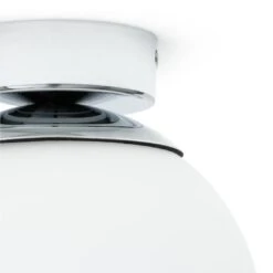 Habitat Opal Glass Bathroom Flush Ceiling Light - White 11 Habitat Opal Glass Bathroom Flush Ceiling Light - White -Habitat 1233759 R Z002A