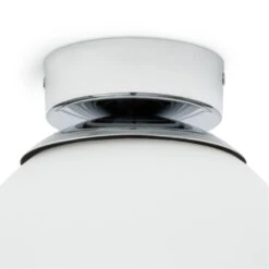 Habitat Opal Glass Bathroom Flush Ceiling Light - White 12 Habitat Opal Glass Bathroom Flush Ceiling Light - White -Habitat 1233759 R Z003A