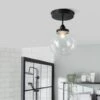 Habitat Globe Metal Bathroom Pendant Light - Black 2 Habitat Globe Metal Bathroom Pendant Light - Black -Habitat 1233797 R Z001A