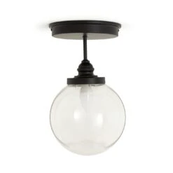 Habitat Globe Metal Bathroom Pendant Light - Black -Habitat 1233797 R Z001C