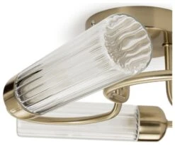 Habitat Ribbed Metal 3 Light Bathroom Ceiling Light - Gold 11 Habitat Ribbed Metal 3 Light Bathroom Ceiling Light - Gold -Habitat 1233845 R Z002A