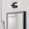 Habitat Metal 2 Light LED Bathroom Wall Light - Black -Habitat 1233876 R Z001A