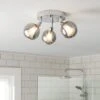 Habitat Globe Metal Bathroom Flush To Ceiling Light - Silver 2 Habitat Globe Metal Bathroom Flush To Ceiling Light - Silver -Habitat 1233883 R Z001A