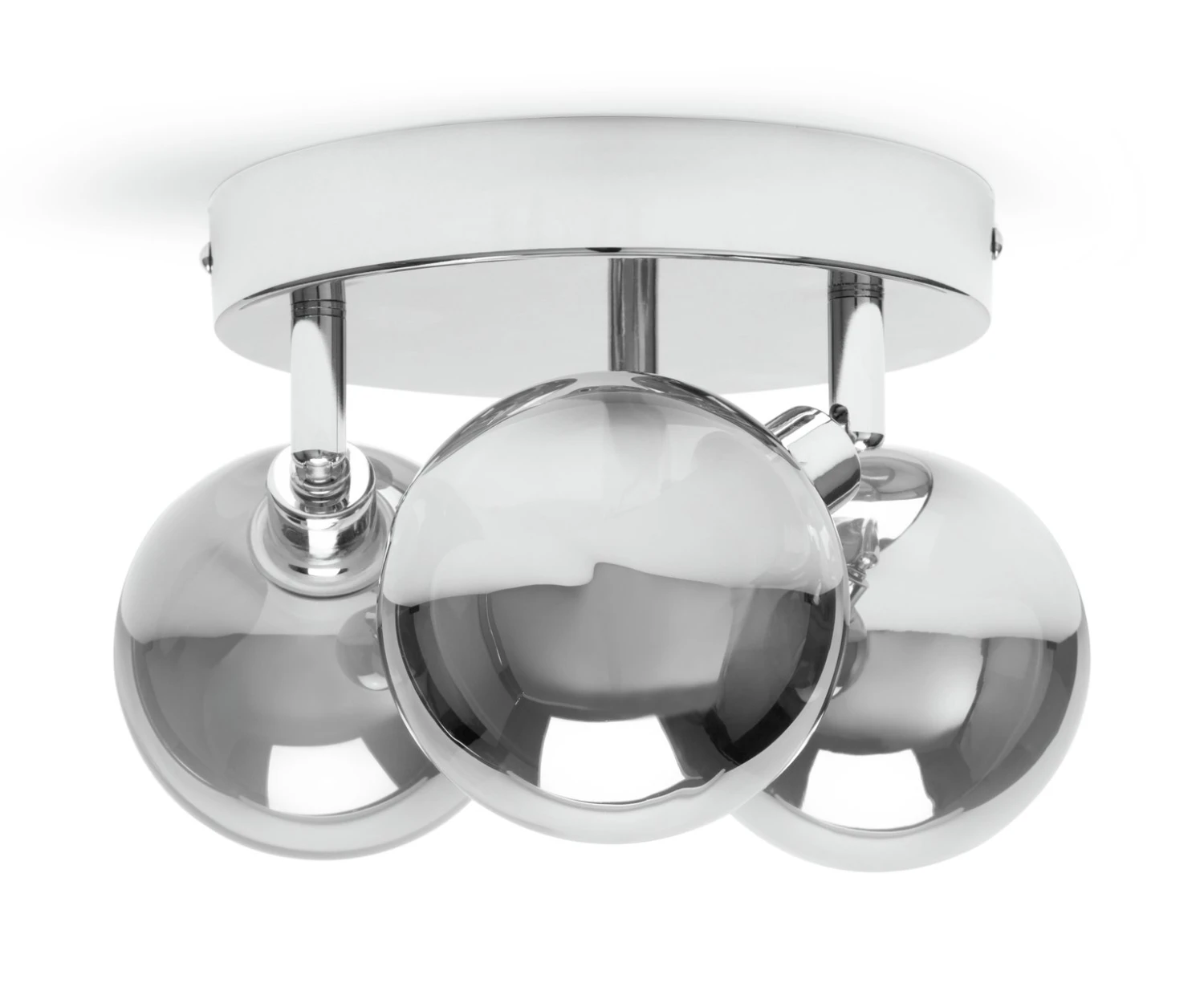 Habitat Globe Metal Bathroom Flush To Ceiling Light - Silver 4 Habitat Globe Metal Bathroom Flush To Ceiling Light - Silver - Image 2