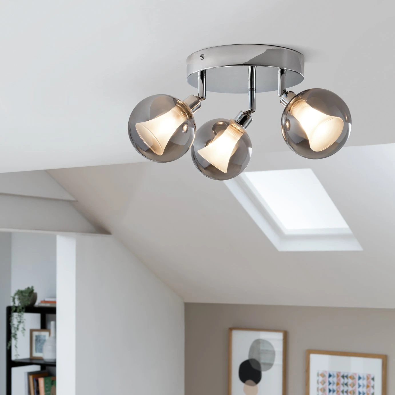 Habitat Globe Metal Bathroom Flush To Ceiling Light - Silver 8 Habitat Globe Metal Bathroom Flush To Ceiling Light - Silver - Image 6