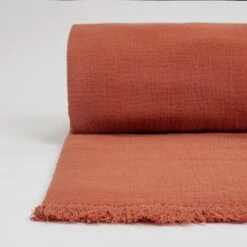 Habitat Cotton Plain Textured Throw - Terracotta - 150x200cm -Habitat 1244212 R Z003A