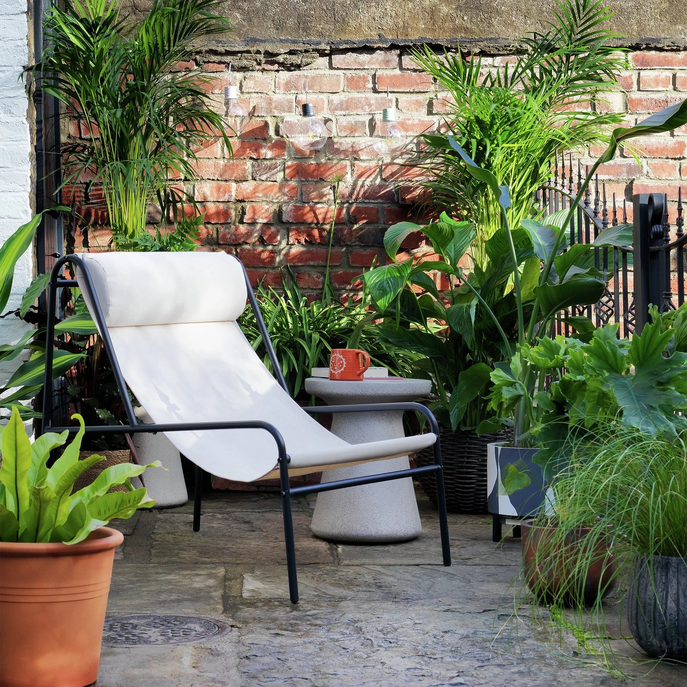 Habitat Teka Metal Garden Chair - Cream 8 Habitat Teka Metal Garden Chair - Cream - Image 6