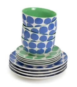 Habitat Abstract 12 Piece Stoneware Dinner Set 13 Habitat Abstract 12 Piece Stoneware Dinner Set -Habitat 1304963 R Z005A
