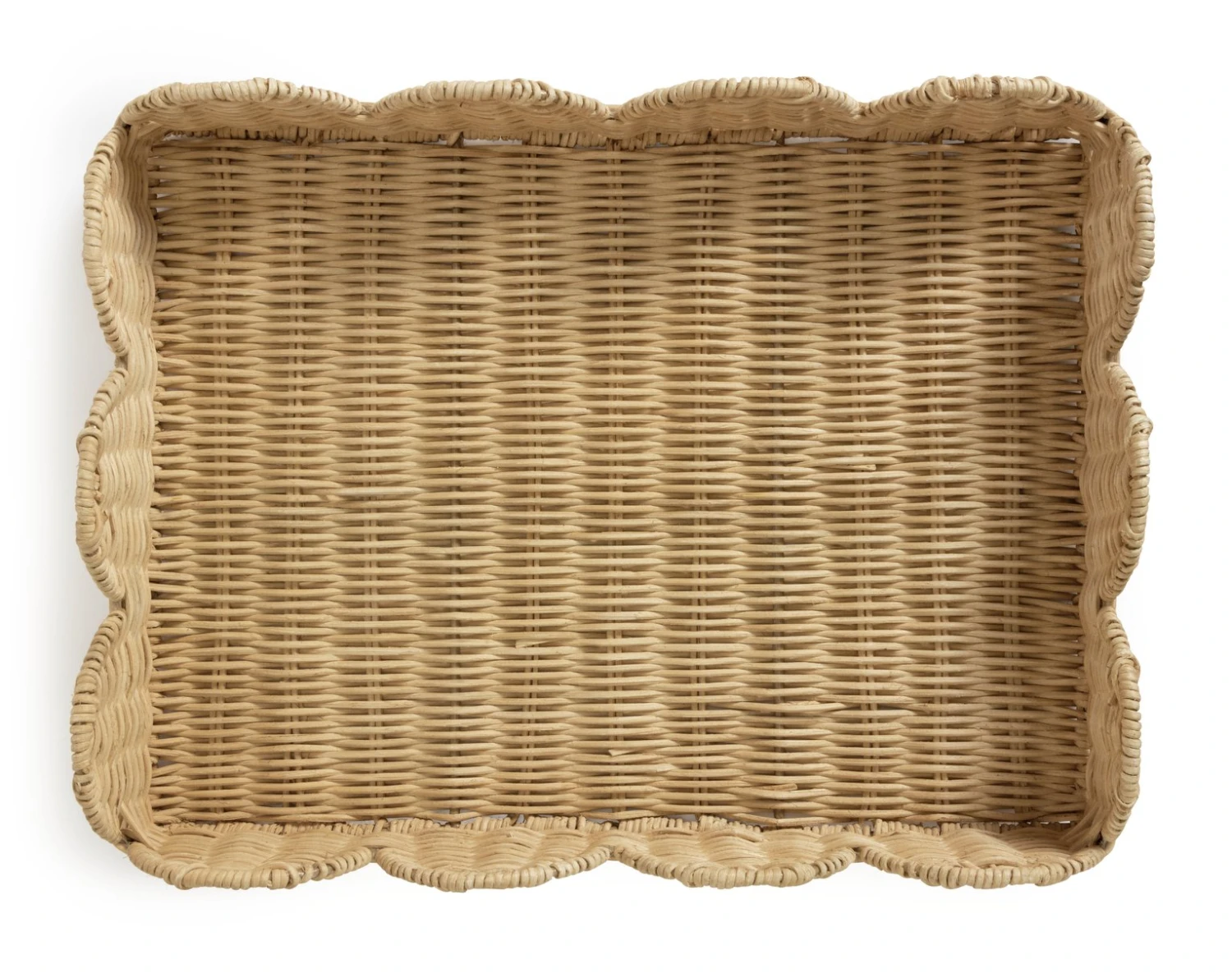 Habitat Scallop Woven Tray - Natural 3 Habitat Scallop Woven Tray - Natural