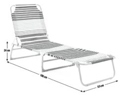 Habitat Folding Metal Sun Lounger - Blue -Habitat 1346141 R E001