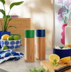 Habitat Emerald Salt And Pepper Mill Set - Blue And Green -Habitat 1358139 R Z001C