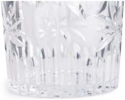 Habitat Palm Design Transparent Tumbler - Pack Of 4 -Habitat 1400056 R Z003A