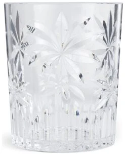 Habitat Palm Design Transparent Tumbler - Pack Of 4 -Habitat 1400056 R Z004A