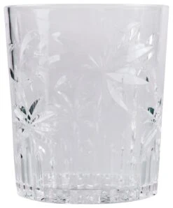Habitat Palm Design Transparent Tumbler - Pack Of 4 -Habitat 1400056 R Z005A