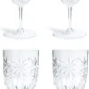 Habitat Palm Design Transparent Wine Glass - Pack Of 4