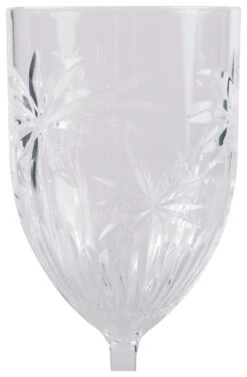Habitat Palm Design Transparent Wine Glass - Pack Of 4 -Habitat 1933190 R Z005A
