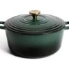 Habitat 5.3 Litre Cast Iron Casserole Dish - Green