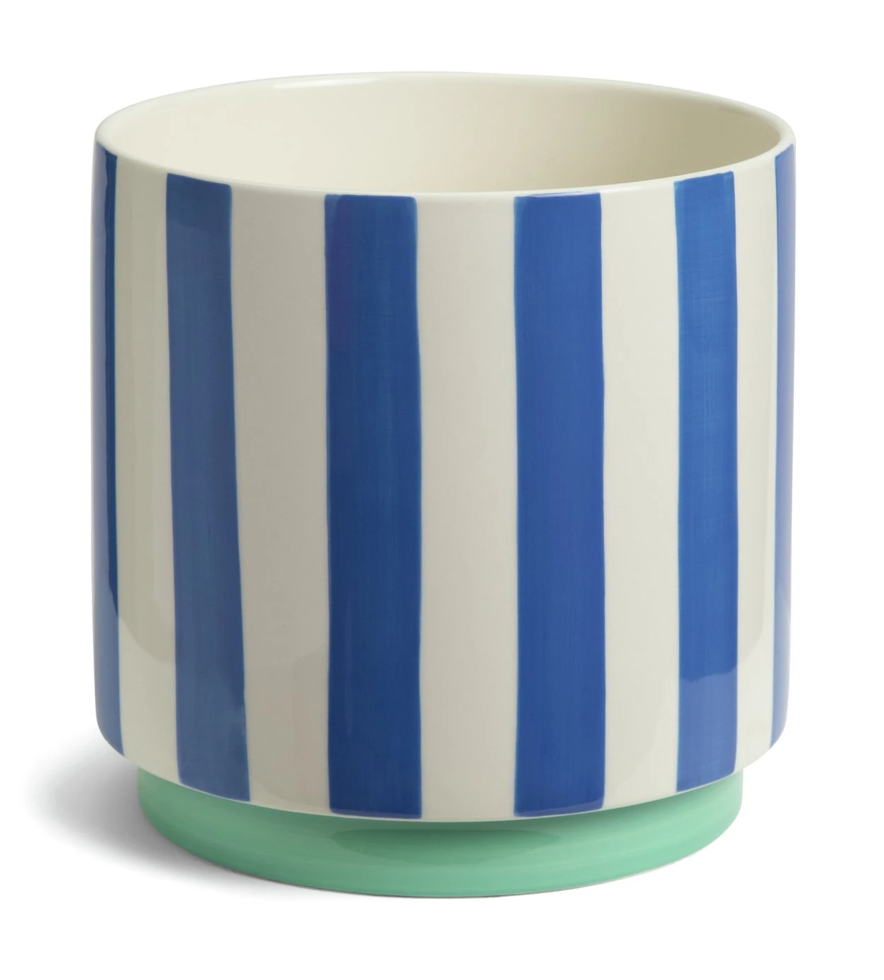 Habitat Blue Stripe Ceramic Planter 3 Habitat Blue Stripe Ceramic Planter