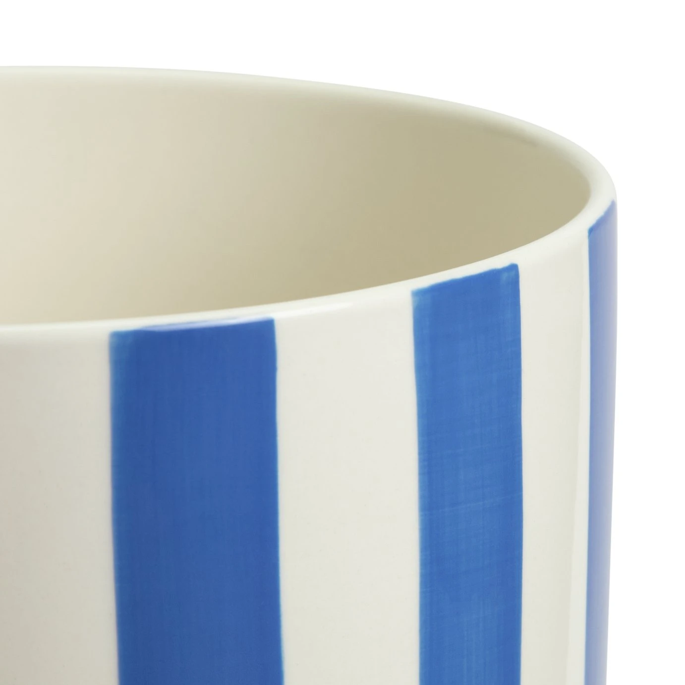 Habitat Blue Stripe Ceramic Planter 5 Habitat Blue Stripe Ceramic Planter - Image 3