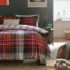 Habitat Red Brushed Check Bedding Set - Single -Habitat 2019408 R Z001C