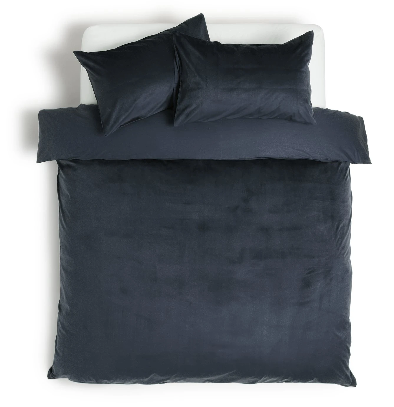 Habitat Plain Velvet Navy Bedding Set - Double 5 Habitat Plain Velvet Navy Bedding Set - Double - Image 3