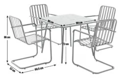 Habitat Indu 4 Seater Metal Patio Set - Black -Habitat 2063746 R E001