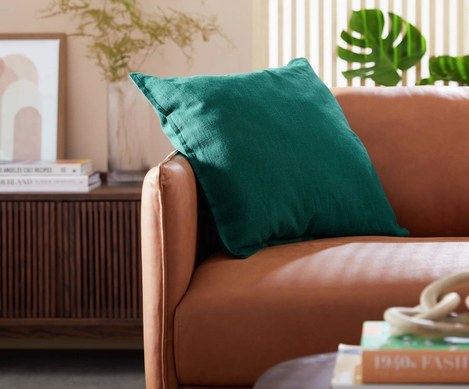 Habitat Recycled Plain Cushion - Green - 50x50cm 4 Habitat Recycled Plain Cushion - Green - 50x50cm - Image 2