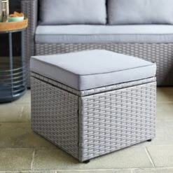 Habitat 4 Seater Rattan Effect Garden Sofa Set - Grey -Habitat 2070739 R Z004C