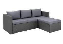 Habitat 4 Seater Rattan Effect Garden Sofa Set - Grey -Habitat 2070739 R Z018A