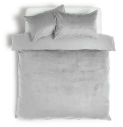 Habitat Plain Velvet Silver Bedding Set - Double -Habitat 2159162 R Z002A