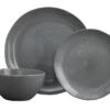 Habitat 12 Piece Stoneware Dinner Set - Grey