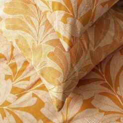 Habitat Cotton Linear Leaf Print Yellow Bedding Set- Single -Habitat 2208972 R Z002C