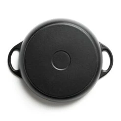 Habitat 4 Litre Shallow Cast Iron Casserole Dish - Black -Habitat 3065482 R Z004A