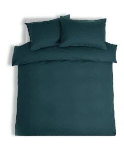 Habitat Linen Look Cotton Plain Teal Bedding Set - Single -Habitat 3112191 R Z002A