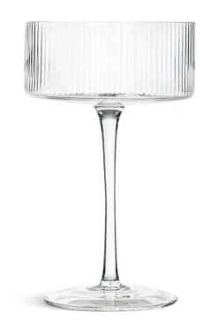 Habitat Ribbed Set Of 4 Champagne Coupe Glasses -Habitat 3186055 R Z002A