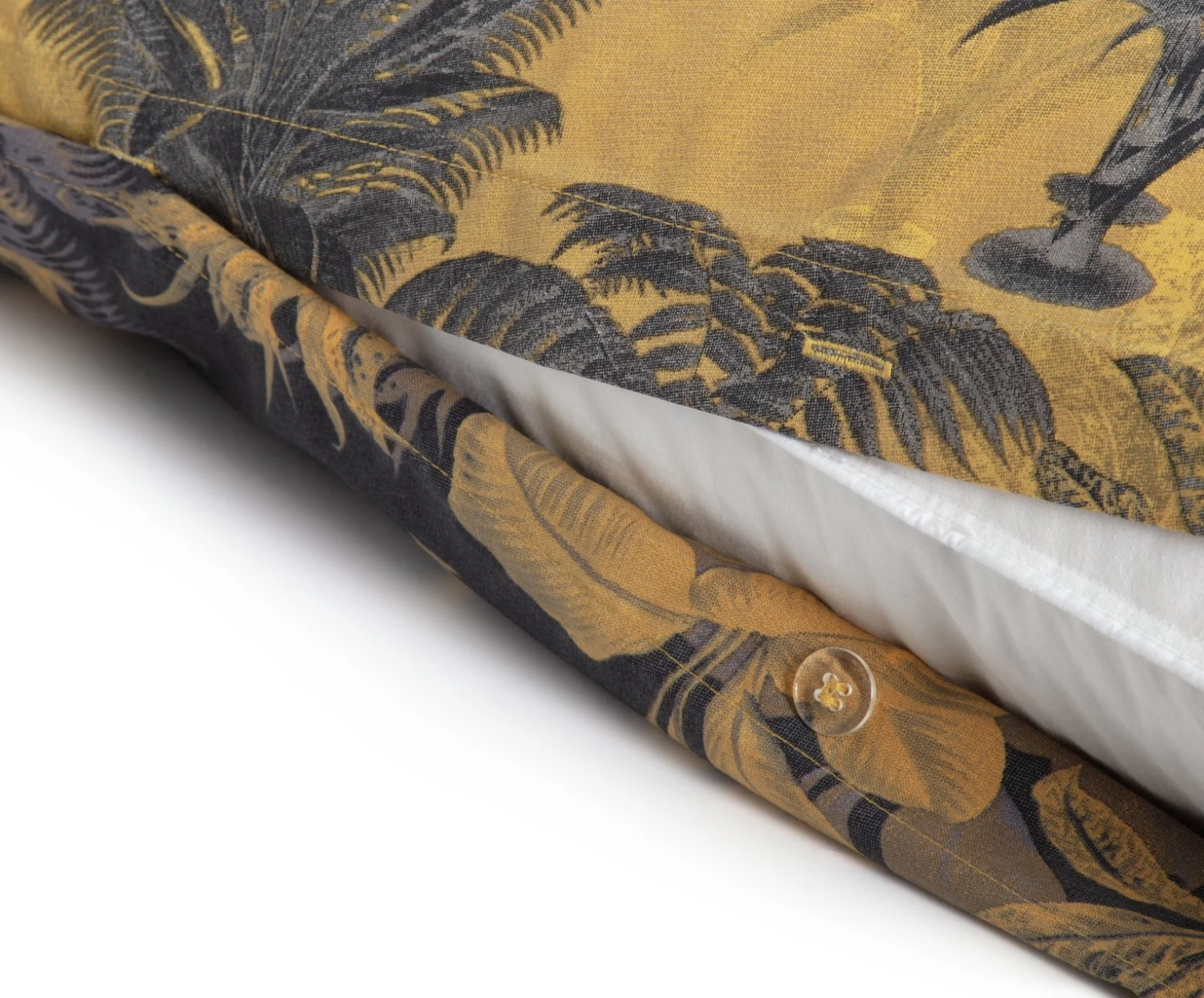 Habitat Palm Floral Print Mustard Bedding Set - Single 8 Habitat Palm Floral Print Mustard Bedding Set - Single - Image 6