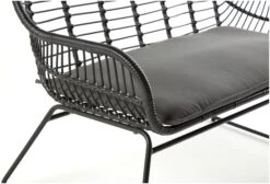 Habitat Ross Rattan Effect Garden Bench - Black 11 Habitat Ross Rattan Effect Garden Bench - Black -Habitat 3425541 R Z003A