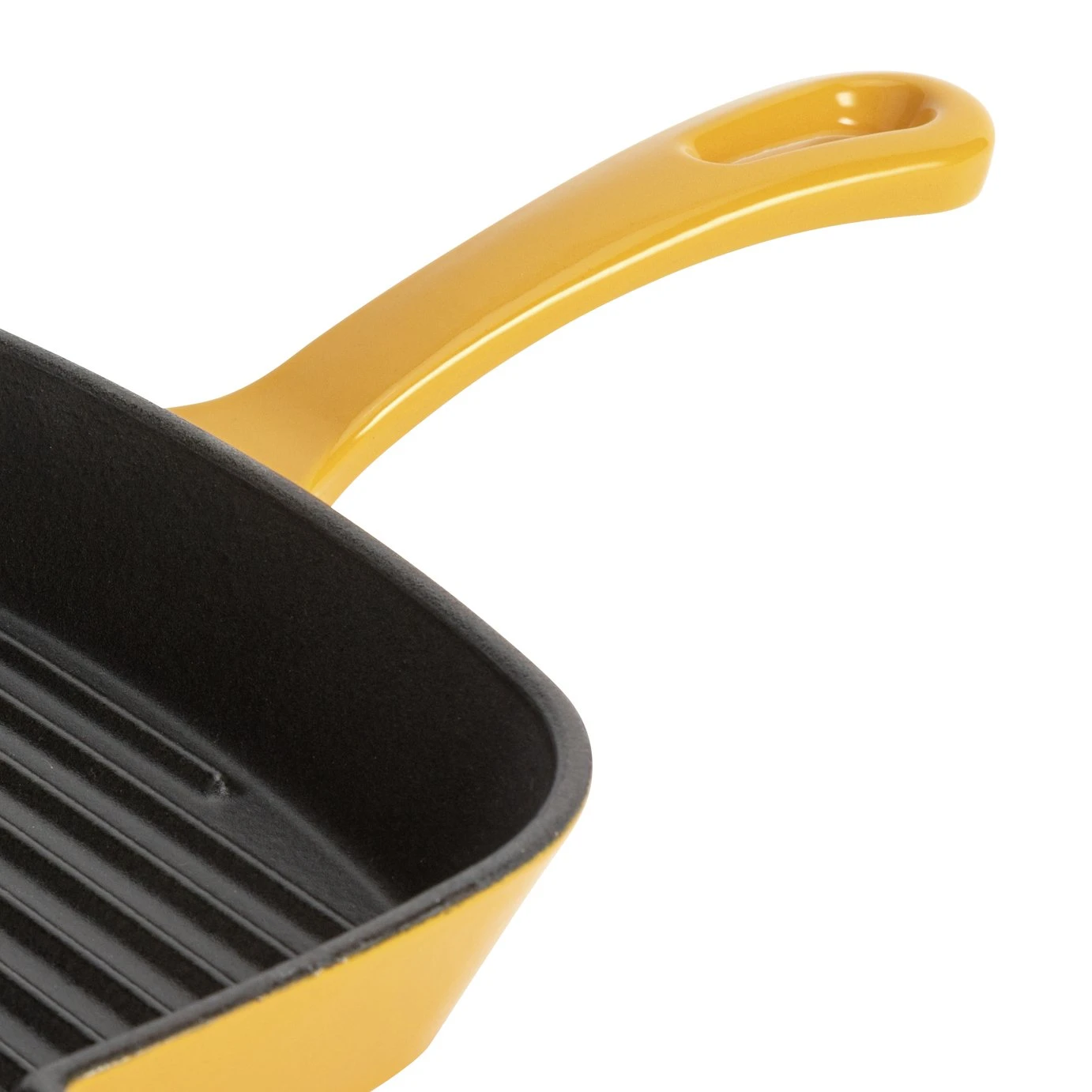Habitat Global 23cm Cast Iron Griddle Pan - Yellow 5 Habitat Global 23cm Cast Iron Griddle Pan - Yellow - Image 3