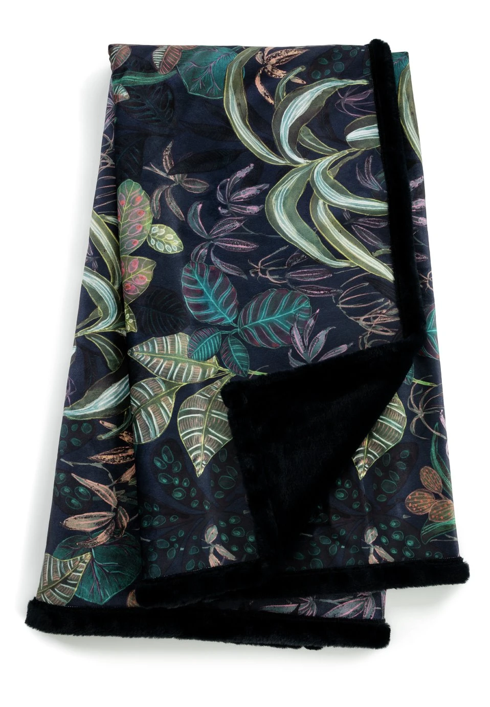 Habitat Botanical Faux Fur Throw - Multi - 125x150cm 3 Habitat Botanical Faux Fur Throw - Multi - 125x150cm