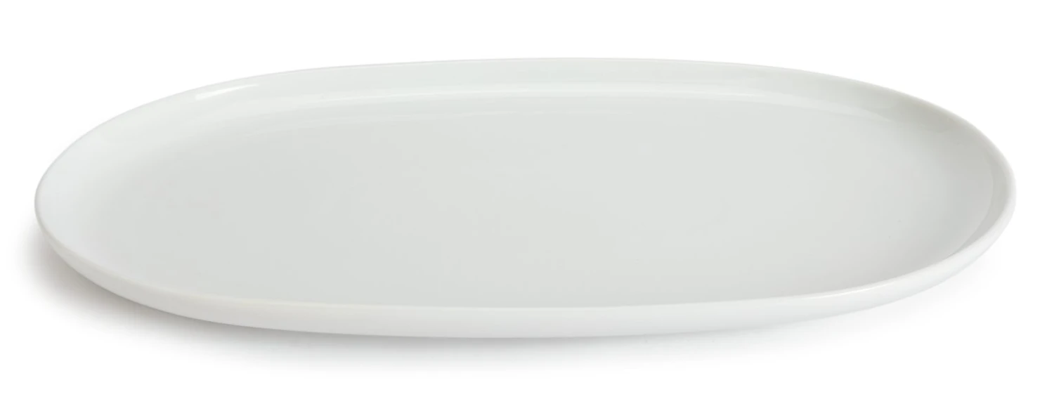 Habitat Riko Oval Porcelain Serving Platter - White 3 Habitat Riko Oval Porcelain Serving Platter - White
