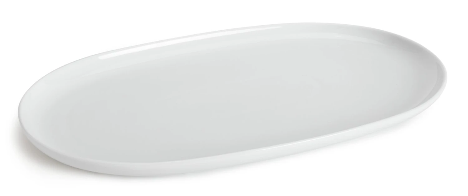 Habitat Riko Oval Porcelain Serving Platter - White 6 Habitat Riko Oval Porcelain Serving Platter - White - Image 4