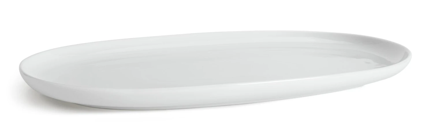 Habitat Riko Oval Porcelain Serving Platter - White 8 Habitat Riko Oval Porcelain Serving Platter - White - Image 6