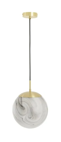 Habitat Tires Alabaster Ceiling Pendant Light -Brushed Brass -Habitat 4075990 R Z001C