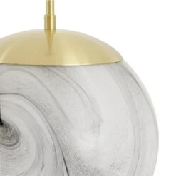 Habitat Tires Alabaster Ceiling Pendant Light -Brushed Brass -Habitat 4075990 R Z003A