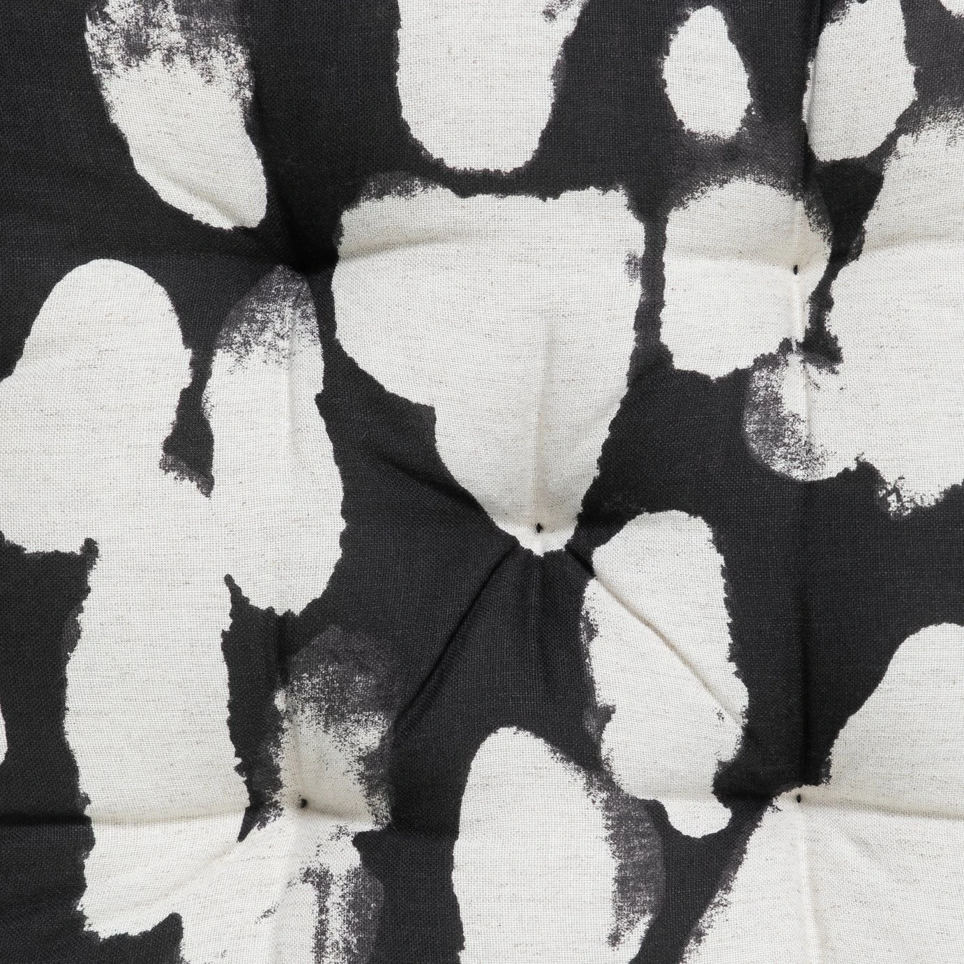 Habitat Ink Print Pack Of 2 Seat Cushions - White And Black 5 Habitat Ink Print Pack Of 2 Seat Cushions - White And Black - Image 3