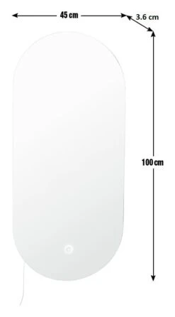 Habitat Large Vertical Backlight LED Mirror - White -Habitat 4564401 R E001